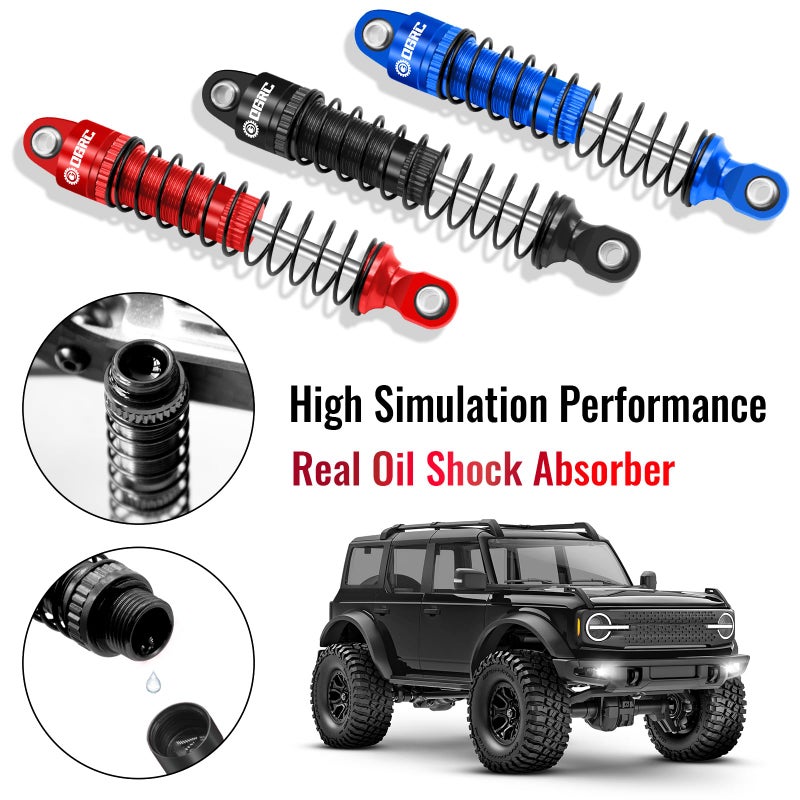 OGUNKE OGRC 59mm Shocks Absorber Oil Threaded Damper Threaded Shock Absorber for TRX4M 1/18 RC Crawler Upgrade Parts (Black) - Image 5